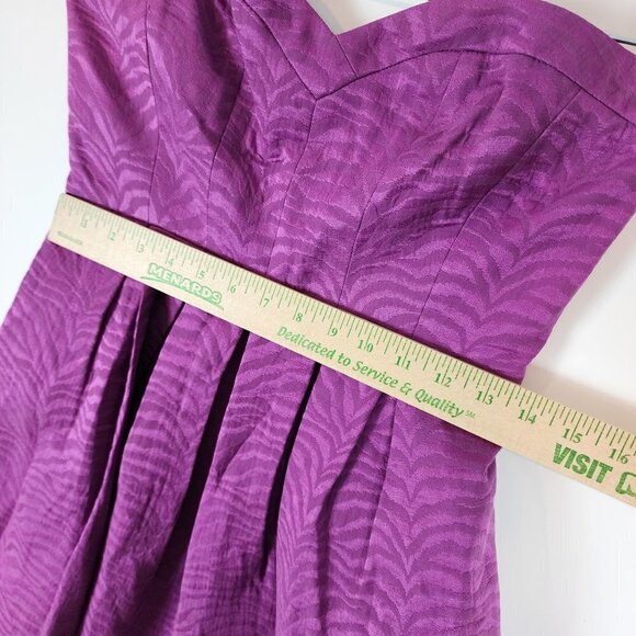 Rebecca Taylor Strapless Silk Blend Zebra Print Dress Mini Dress w/ Pockets Prom - Picture 11 of 15
